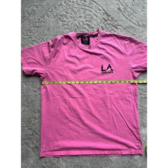 LA Gear Pink Logo T-Shirt Men’s L 100% Cotton Y2K Retro Streetwear Unisex Tee - Picture 5 of 7